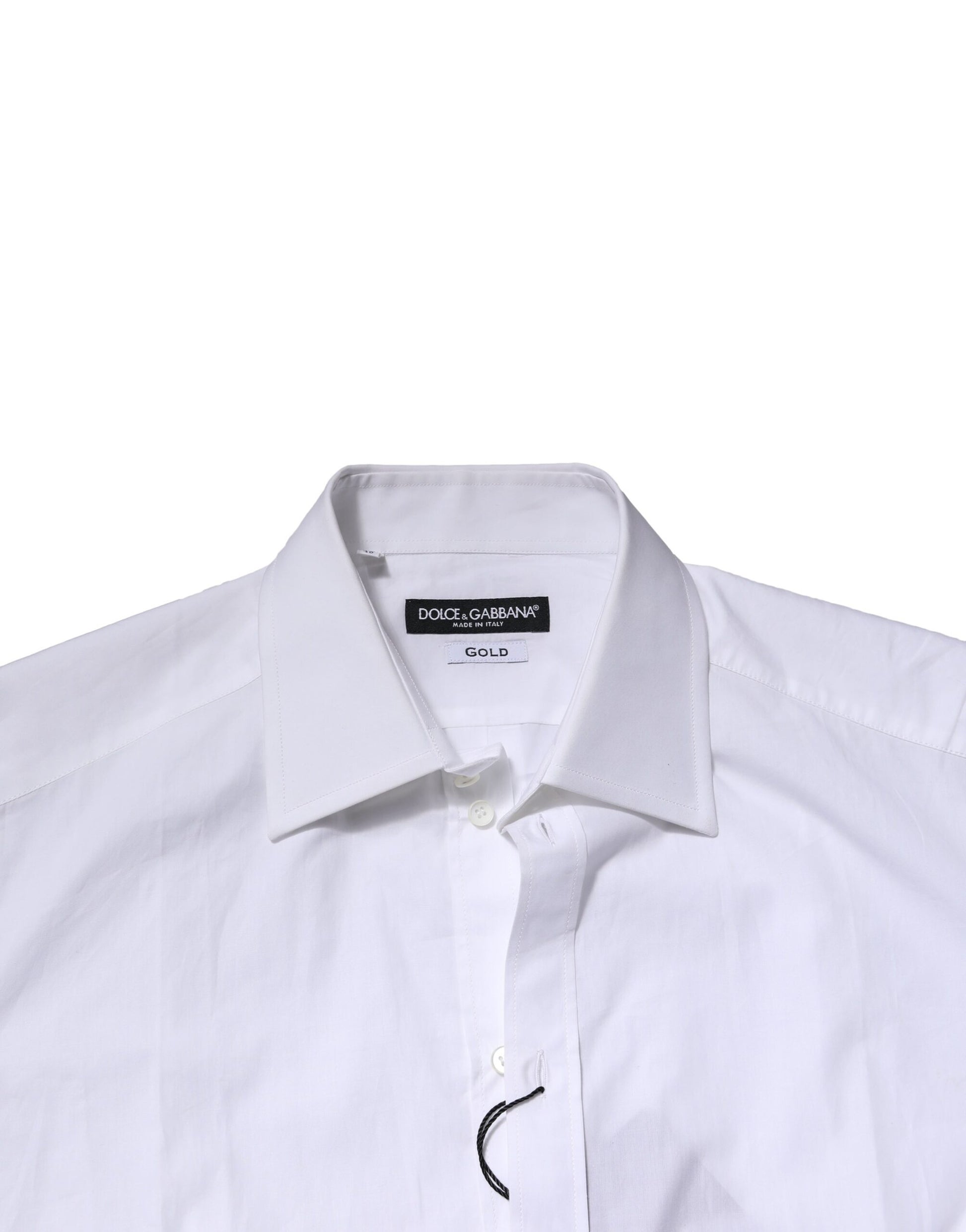 White Cotton GOLD Long Sleeves Formal Shirt