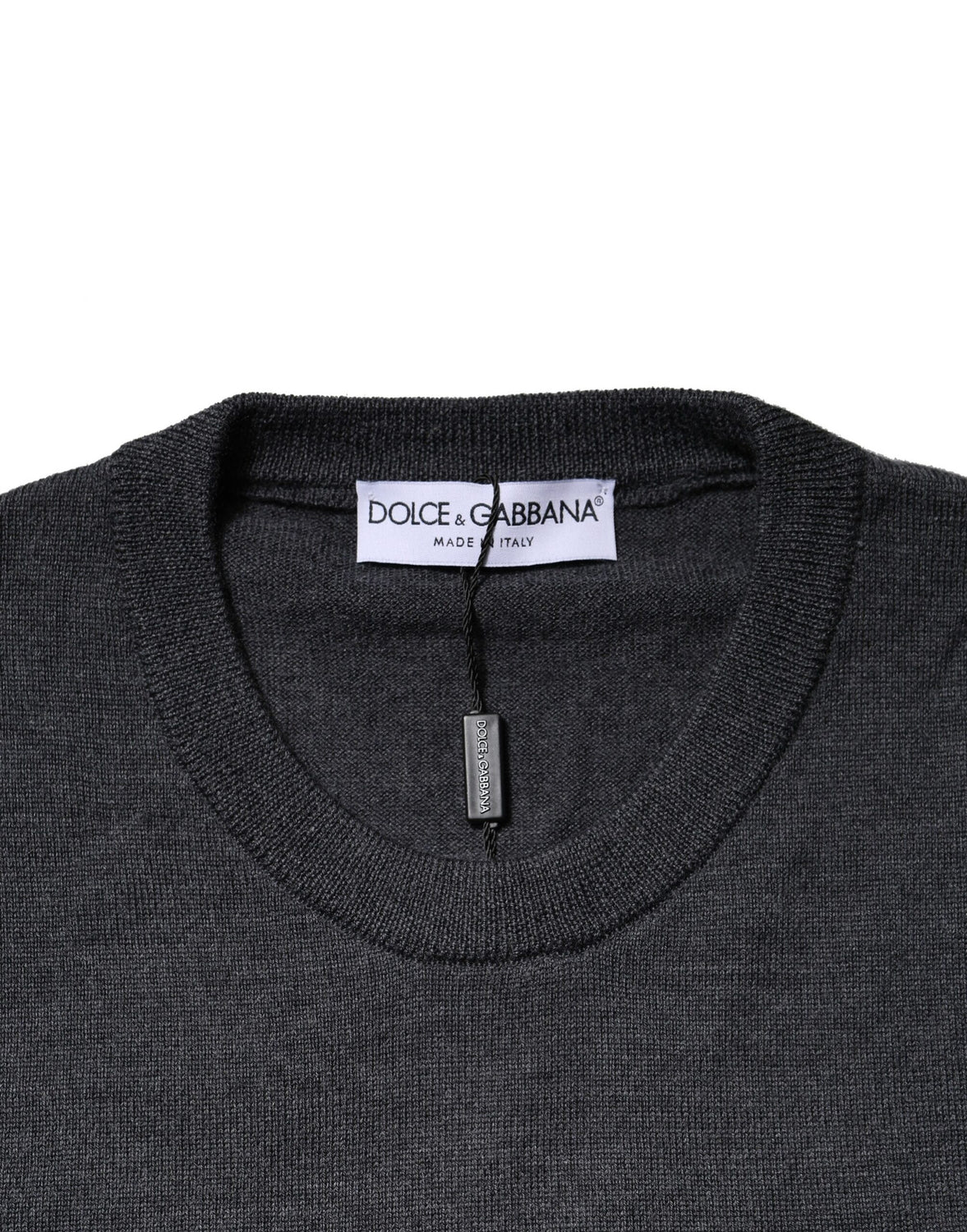 Dark Gray Wool Crew Neck Sweatshirt Sweater