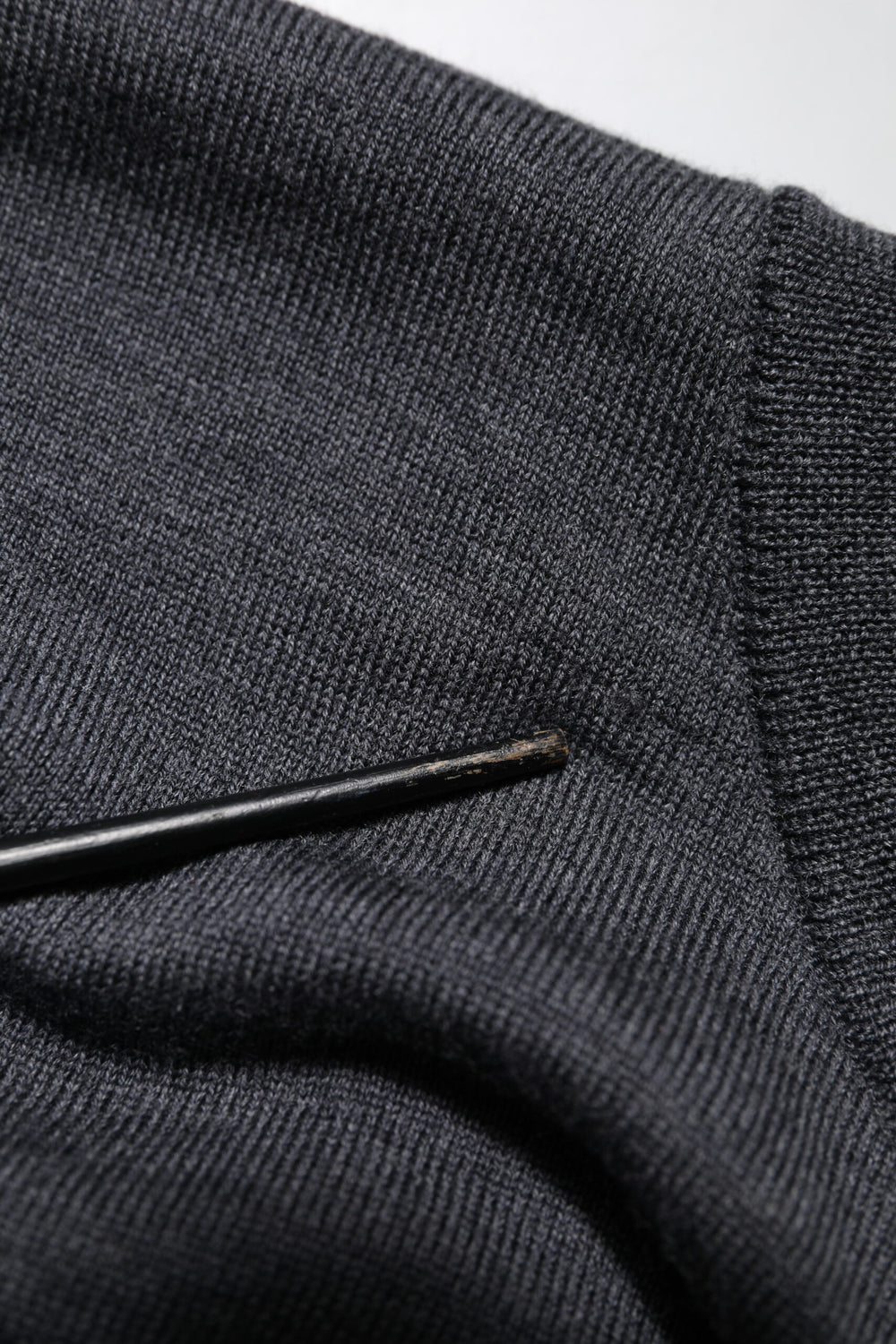 Dark Gray Wool Crew Neck Sweatshirt Sweater