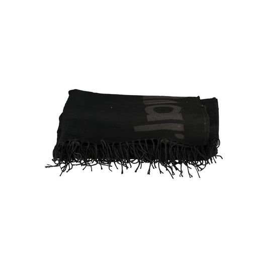 Black Polyester Women Poncho