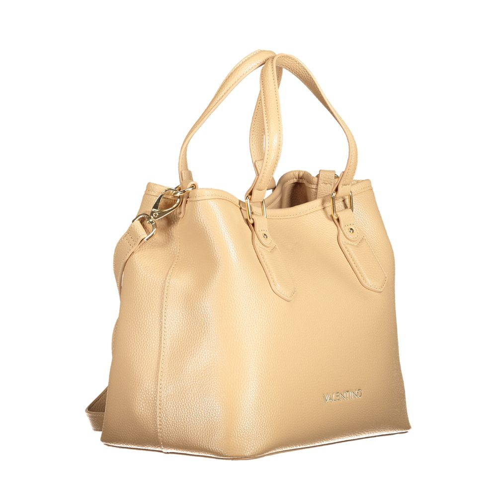 Beige Polyethylene Women Handbag