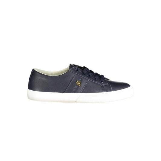 Blue Leather Women Sneaker