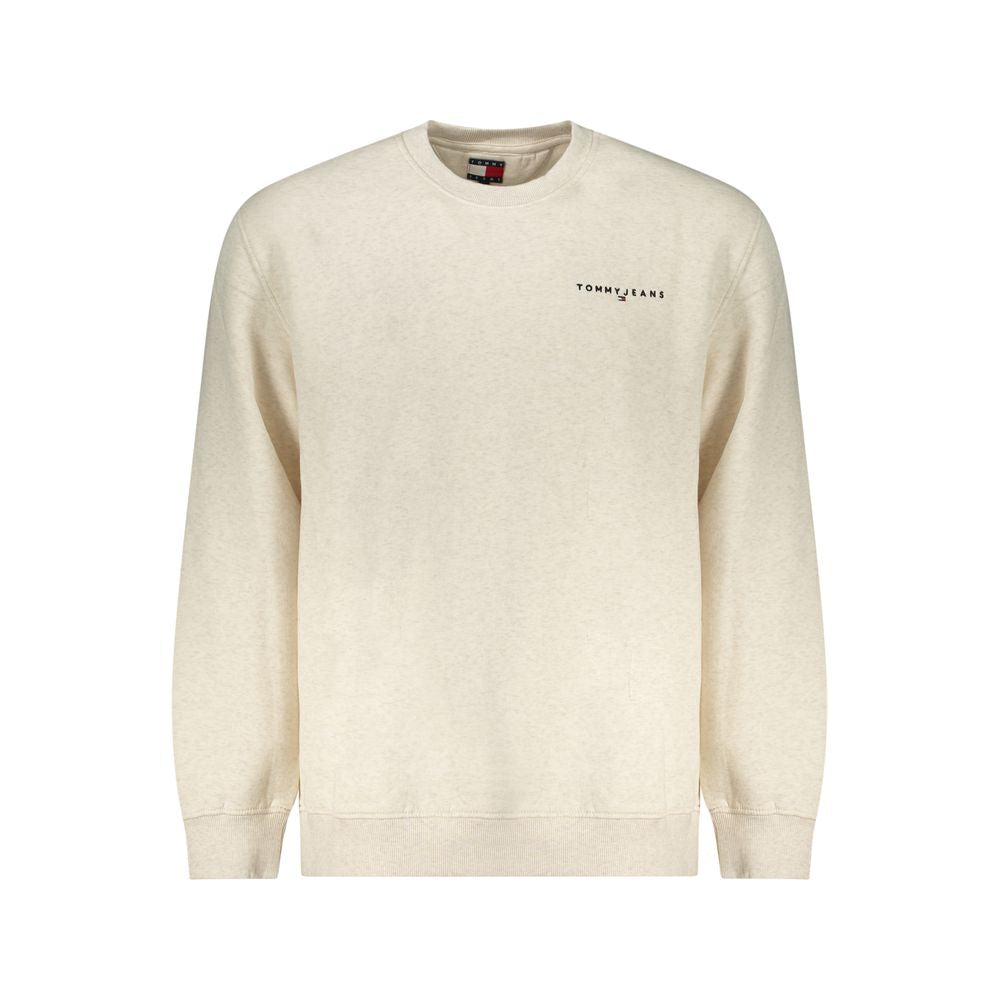 Beige Cotton Men Sweatshirt