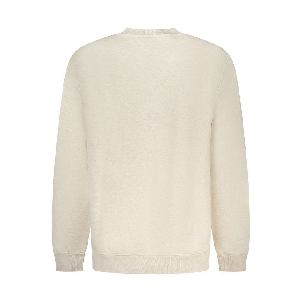 Beige Cotton Men Sweatshirt