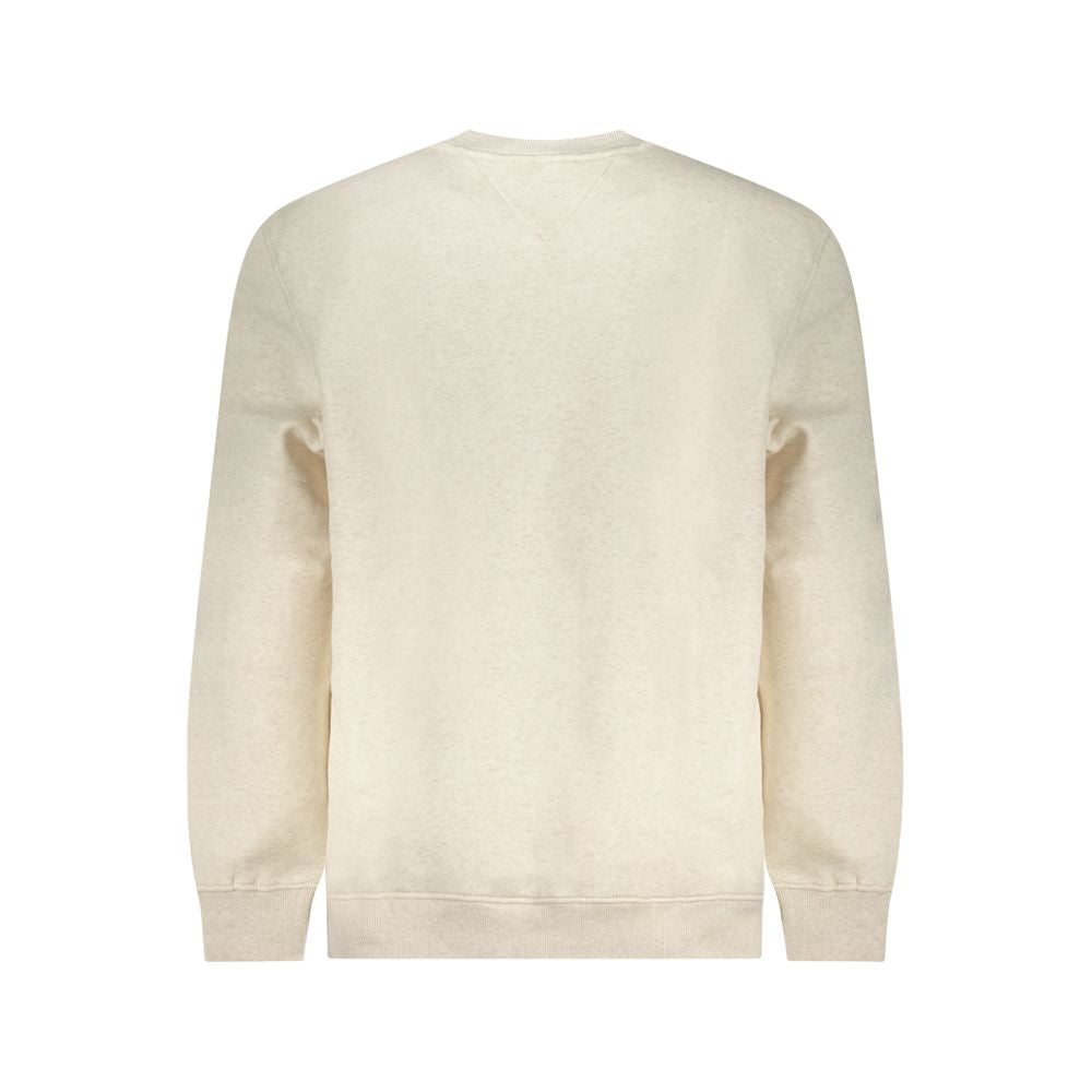 Beige Cotton Men Sweatshirt
