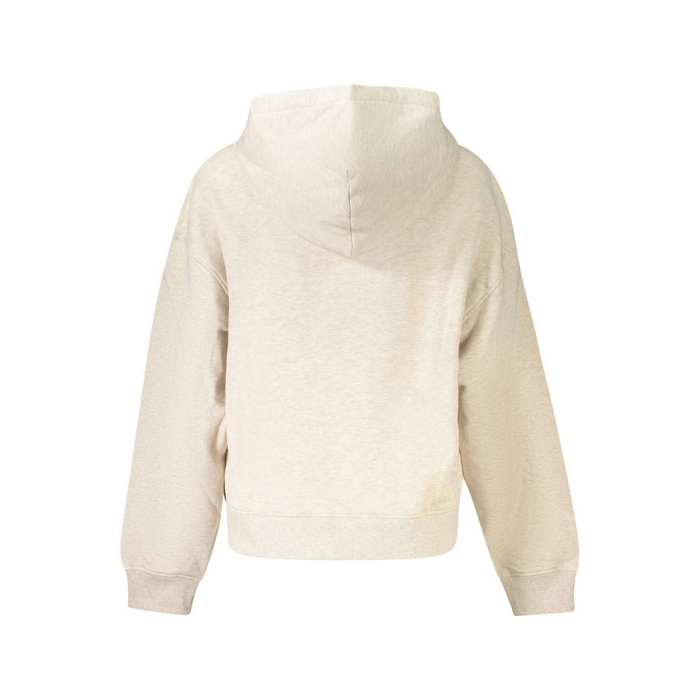 Beige Cotton Women Sweatshirt