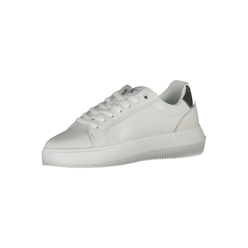 White Polyester Sneaker