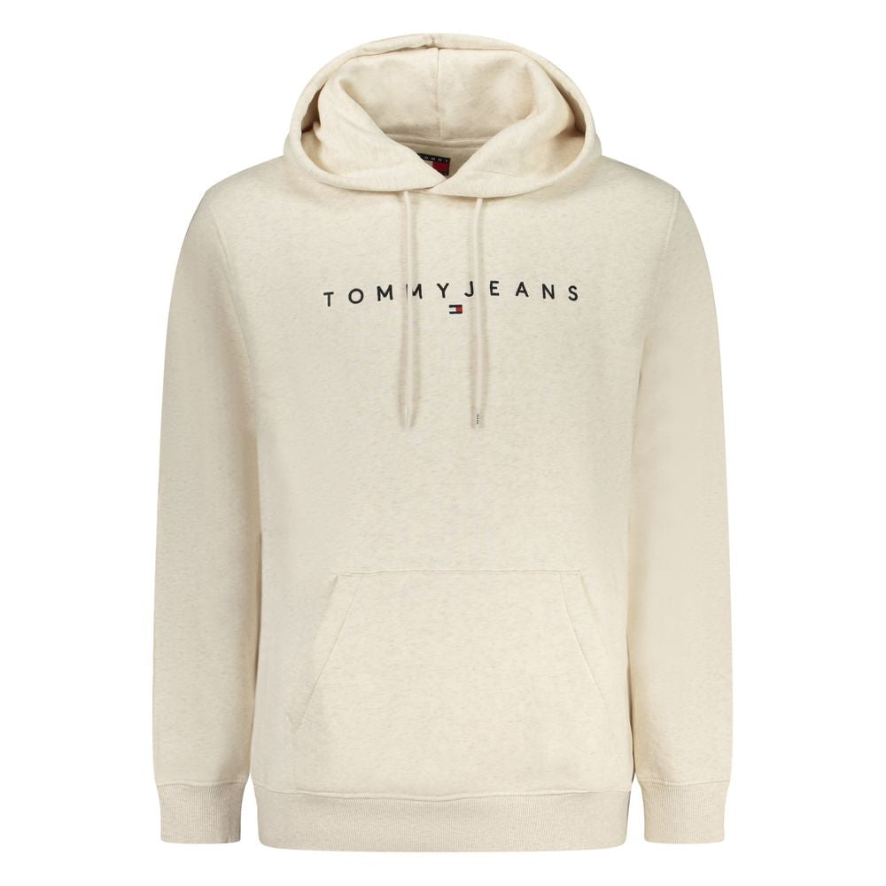 Beige Cotton Men's Sweatshirt Hoodie