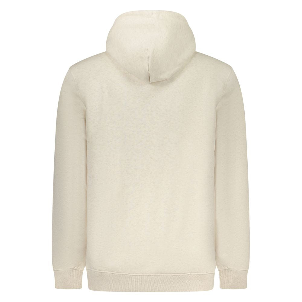 Beige Cotton Men's Sweatshirt Hoodie