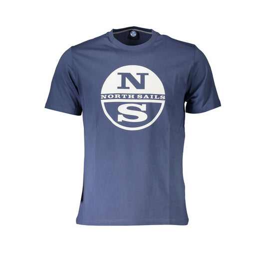 Blu Cotton Men T-Shirt
