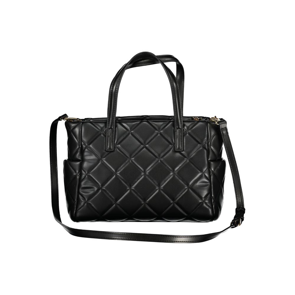 Black Polyethylene Women Handbag