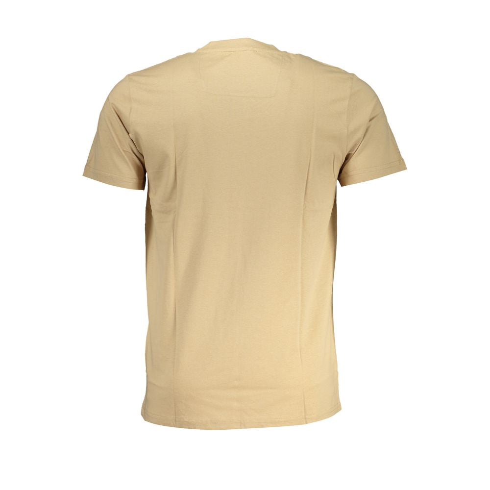 Beige Cotton Men T-Shirt