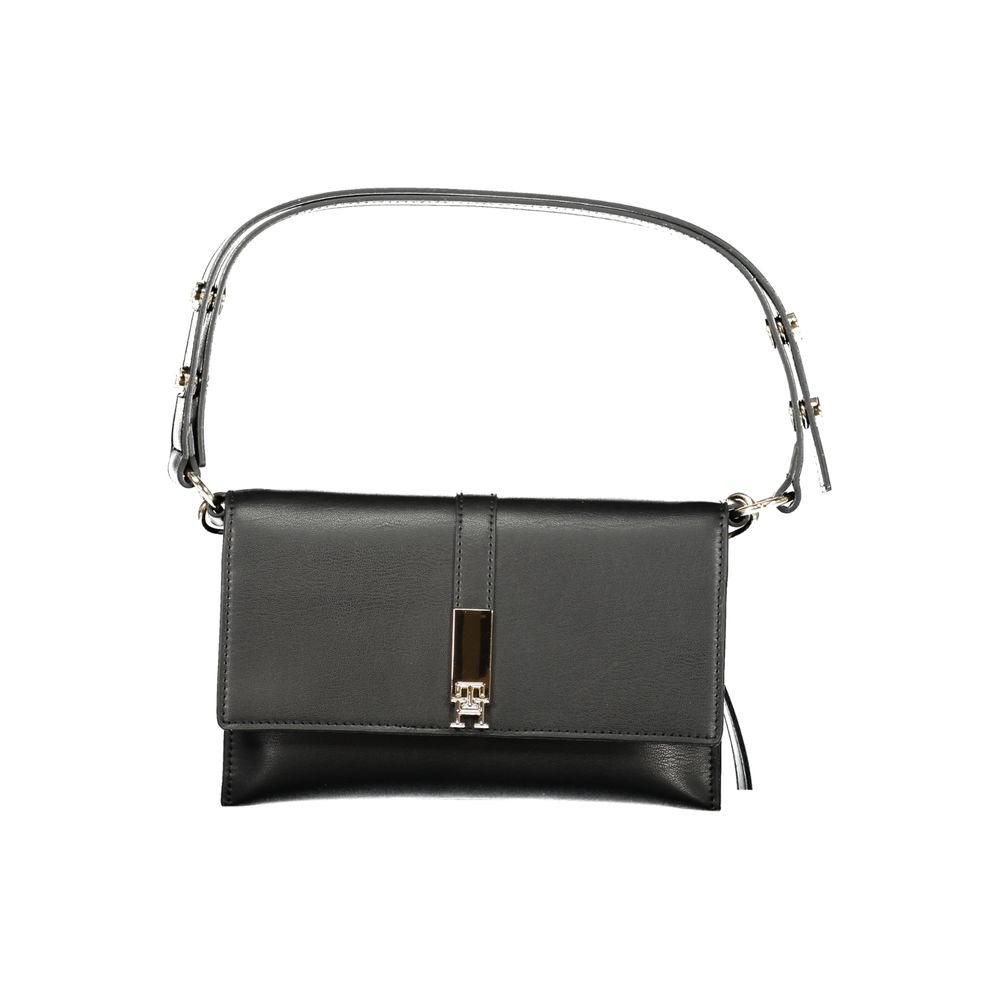 Black Polyethylene Women Handbag