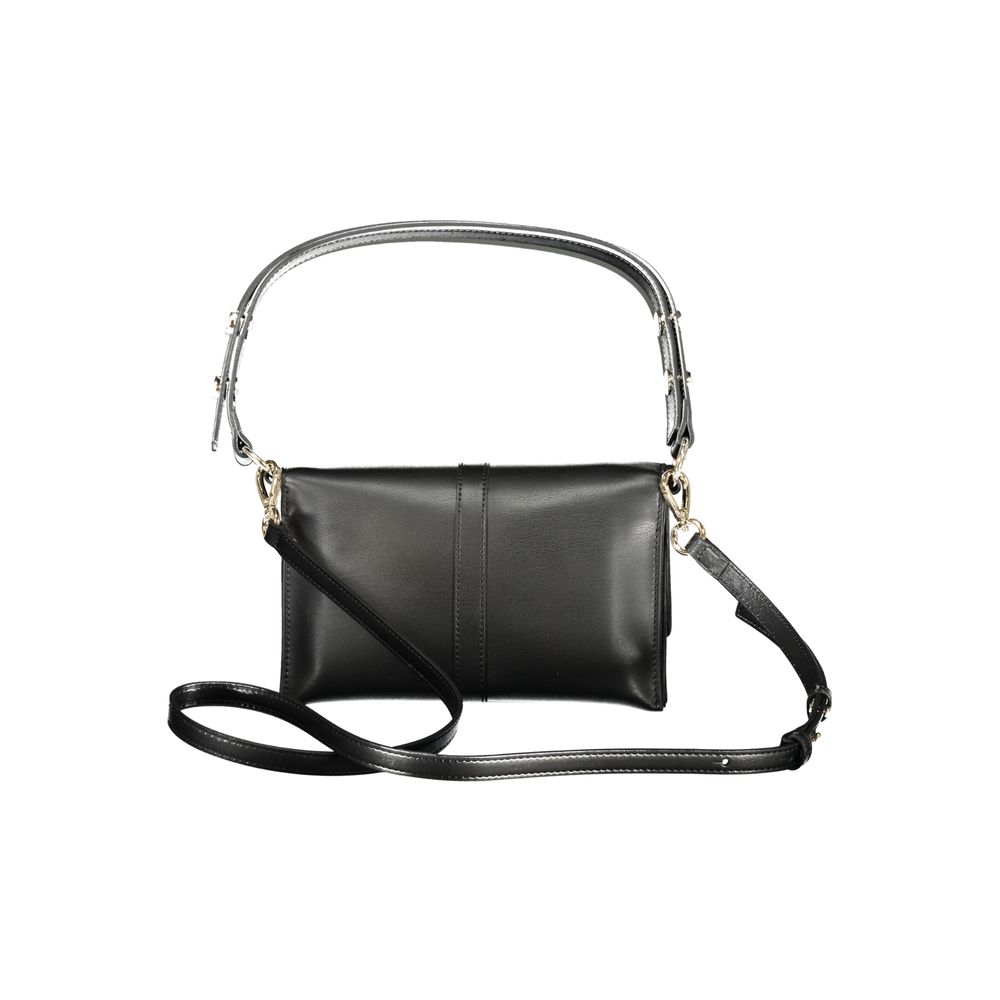 Black Polyethylene Women Handbag