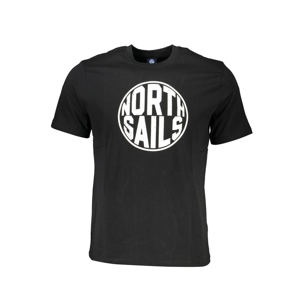 Black Cotton Men T-Shirt