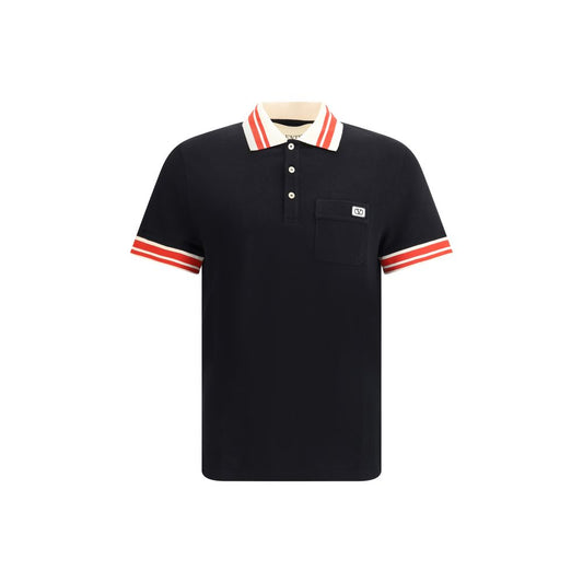 Black Cotton Polo Shirt