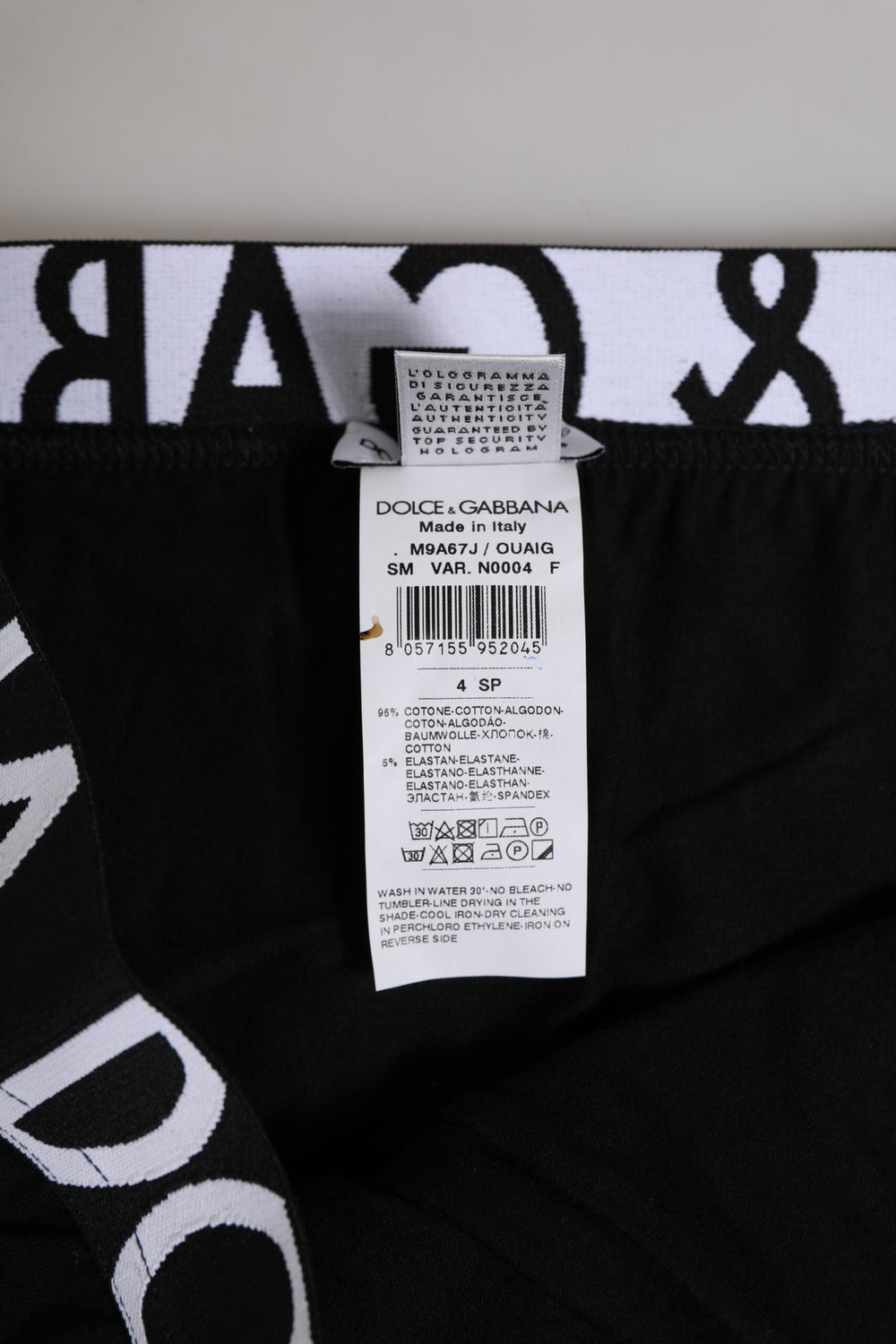 Black Cotton Stretch Regular Brief Underwear