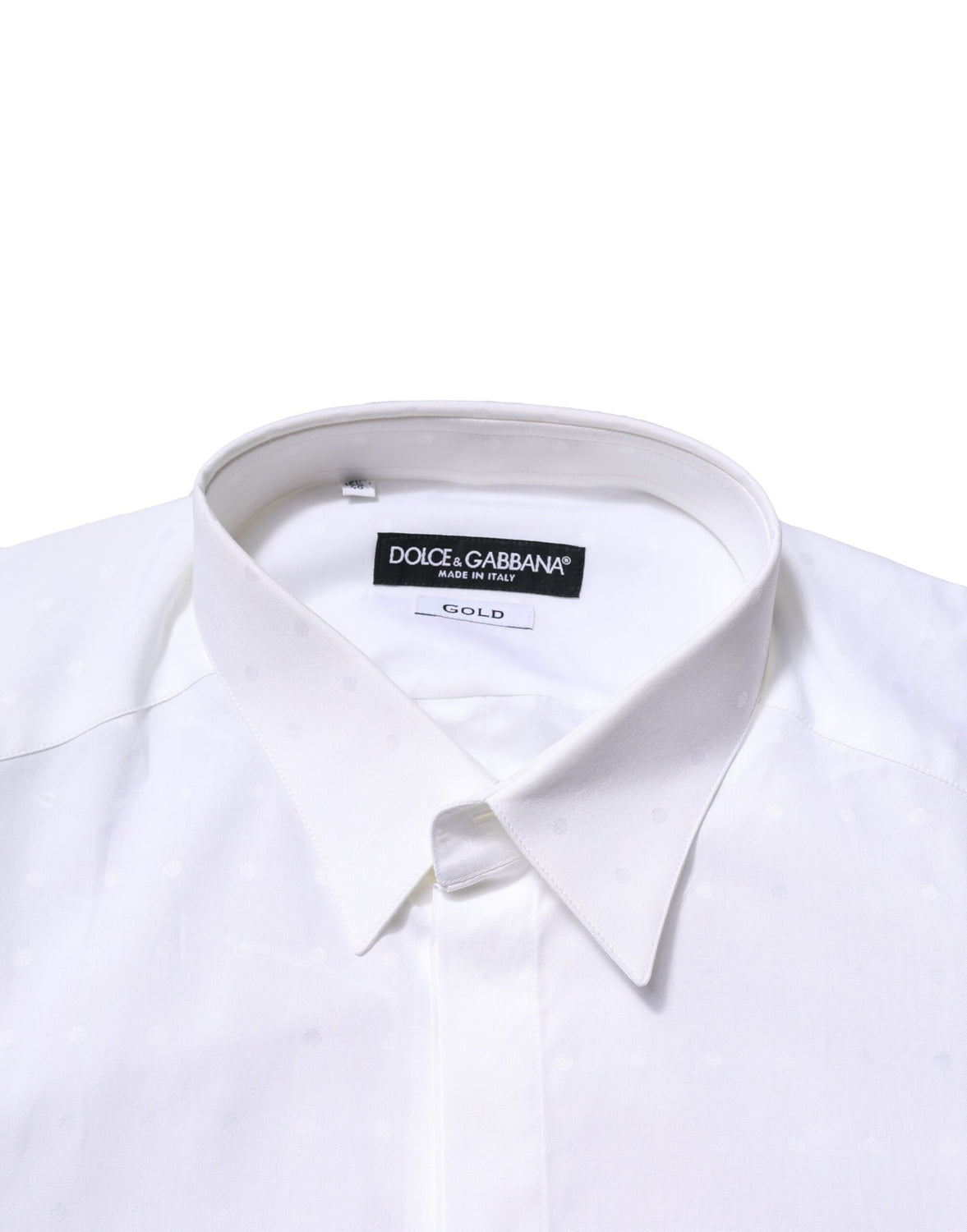 White Cotton GOLD Long Sleeves Formal Shirt