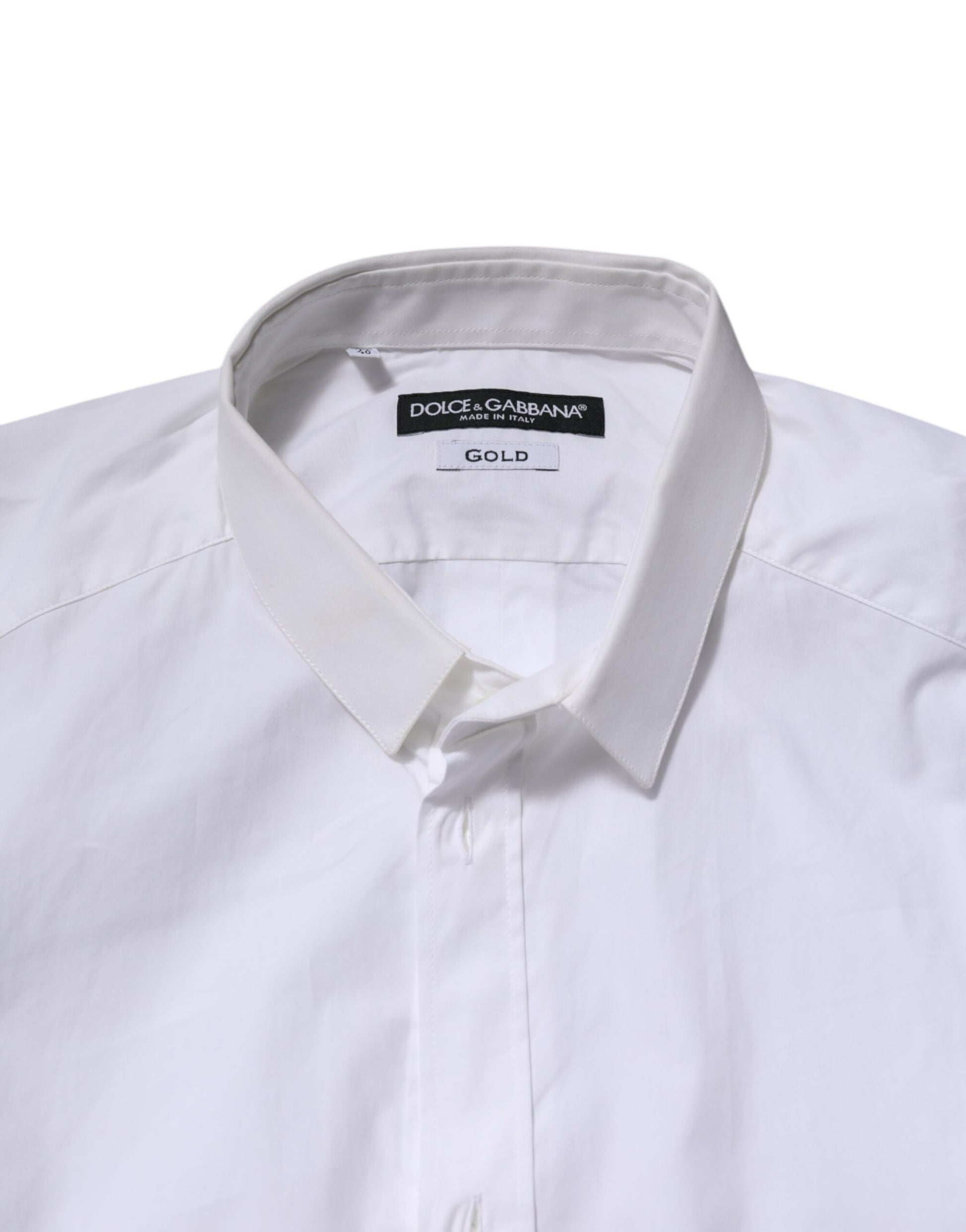 White Cotton GOLD Long Sleeves Formal Shirt