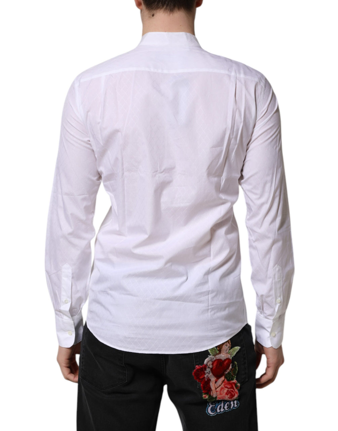 White Cotton Slim Long Sleeves Formal Shirt