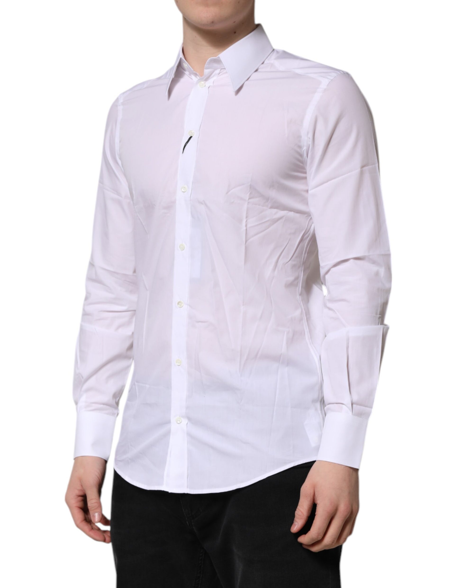 White MARTINI Long Sleeves Dress Formal Shirt