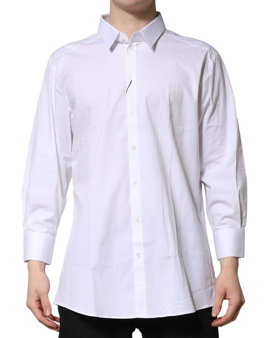 White GOLD Long Sleeve Dress Men Formal Shirt
