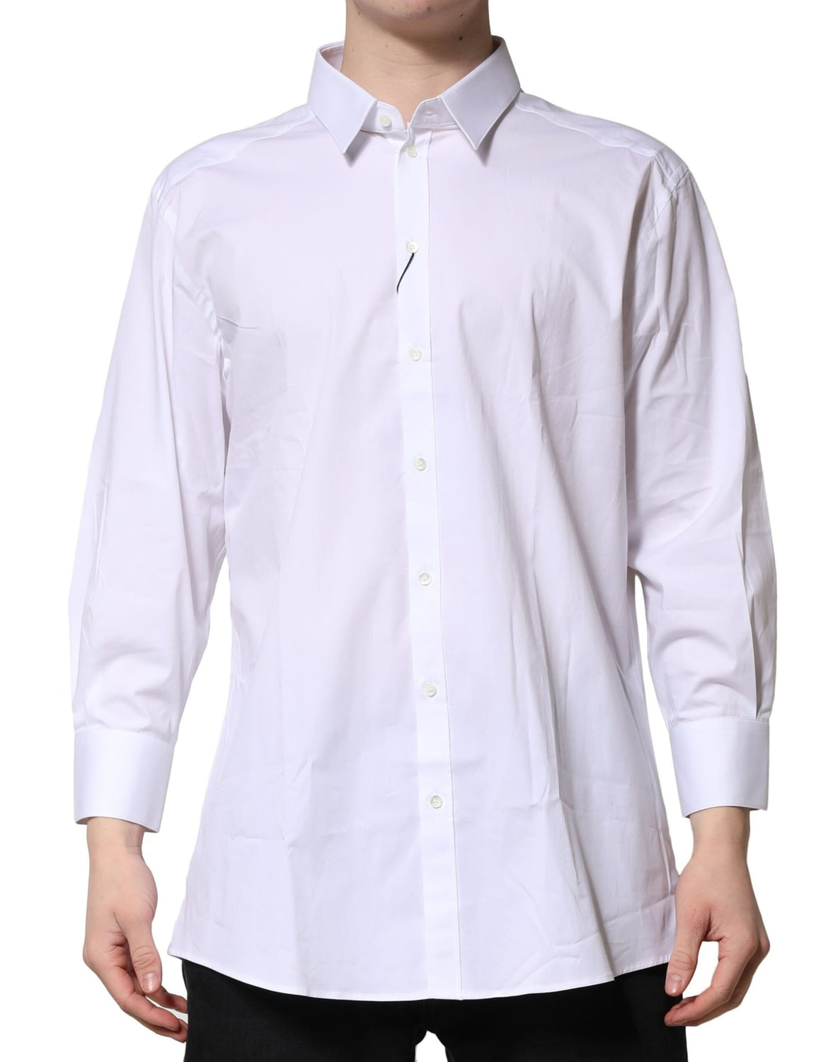 White GOLD Long Sleeve Dress Men Formal Shirt