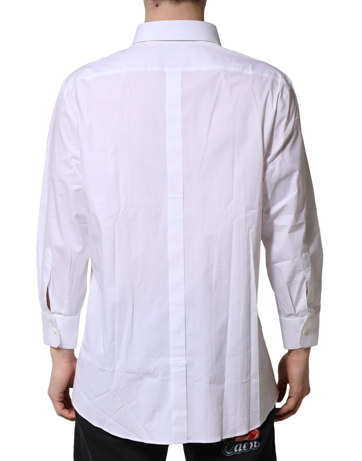 White GOLD Long Sleeve Dress Men Formal Shirt
