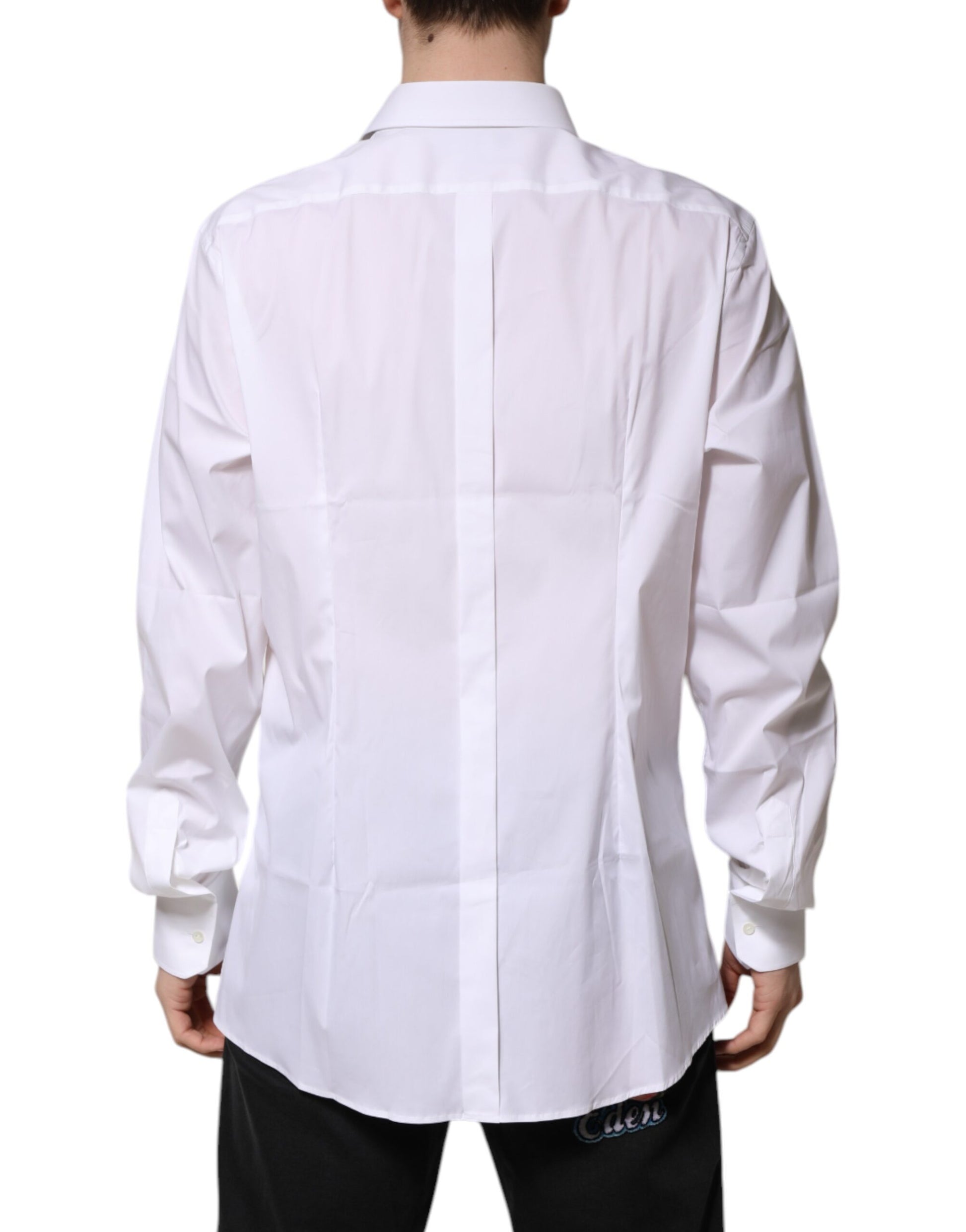 White GOLD Long Sleeve Dress Men Formal Shirt