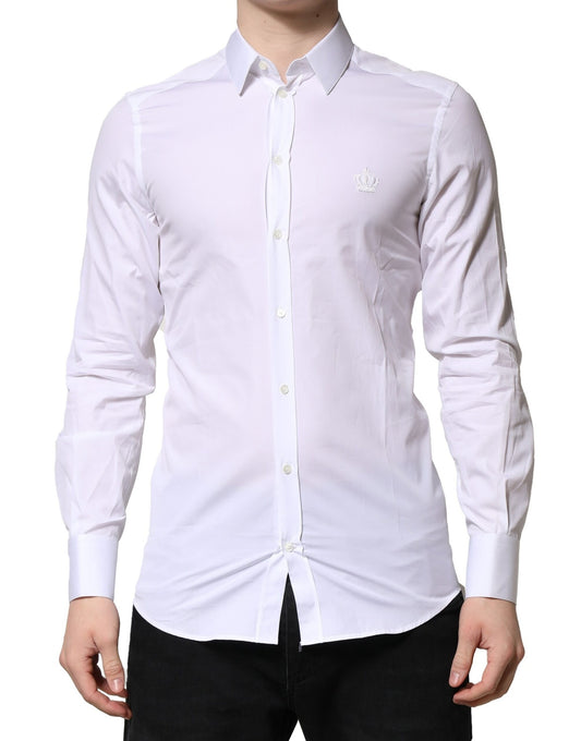 White GOLD Cotton Long Sleeves Men Formal Shirt