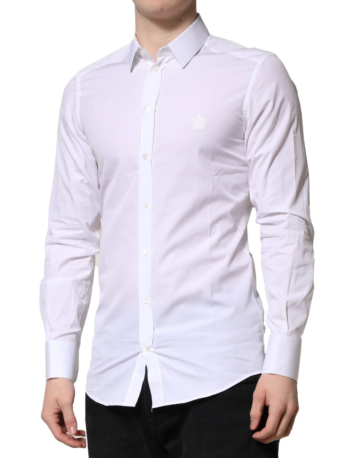White GOLD Cotton Long Sleeves Men Formal Shirt