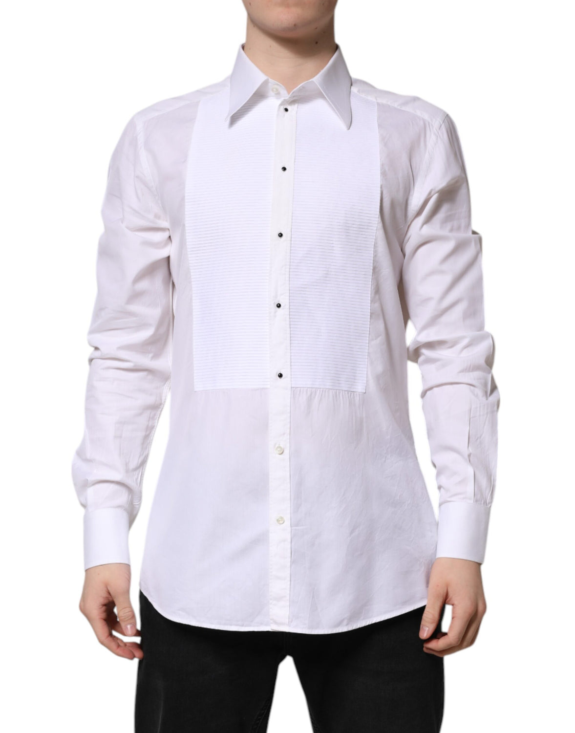 White GOLD Cotton Long Sleeves Formal Shirt