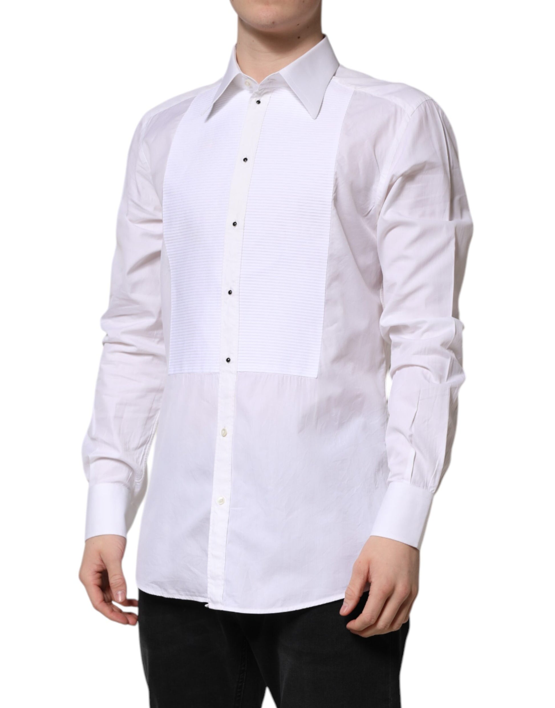 White GOLD Cotton Long Sleeves Formal Shirt