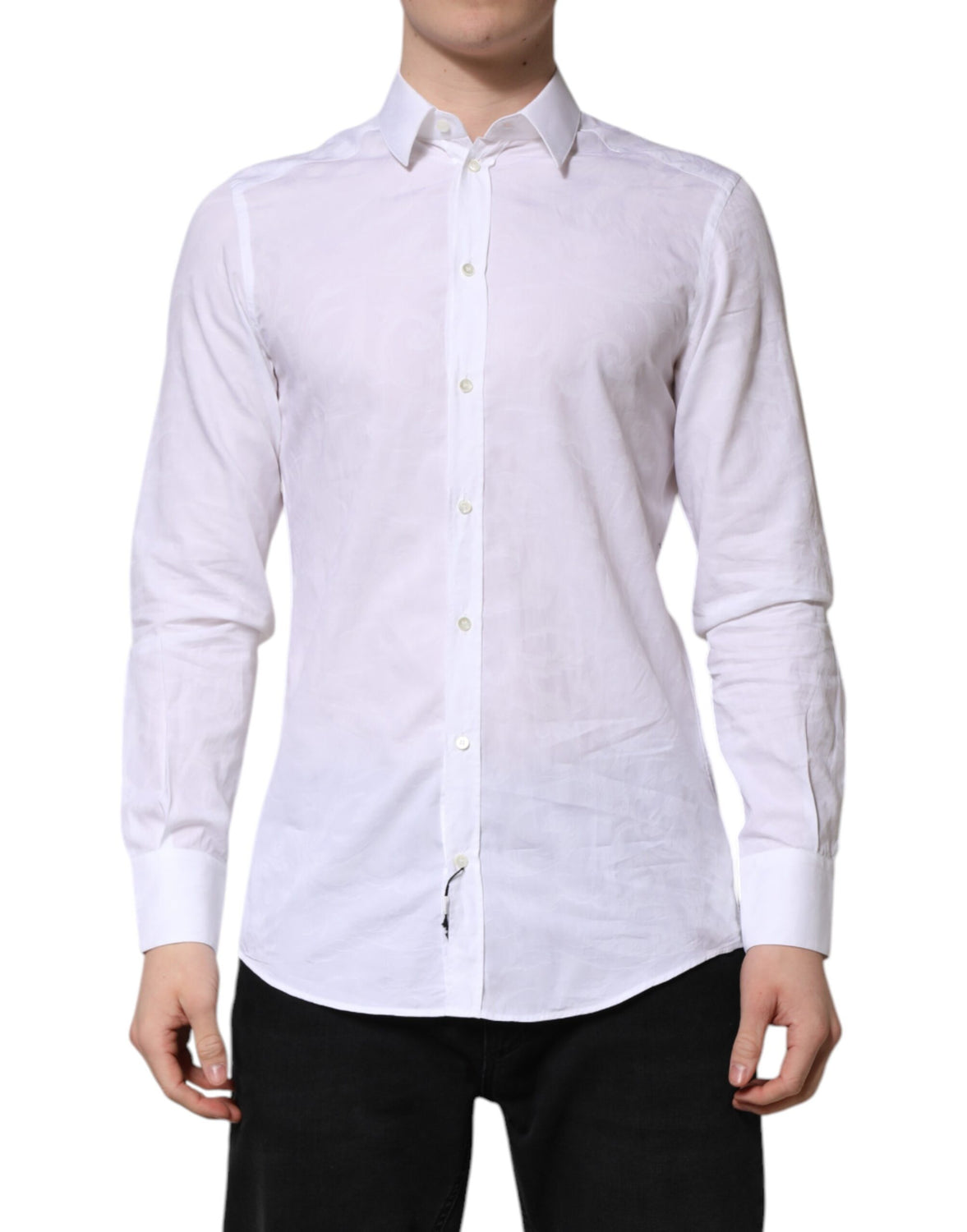 White MARTINI Cotton Long Sleeve Formal Shirt