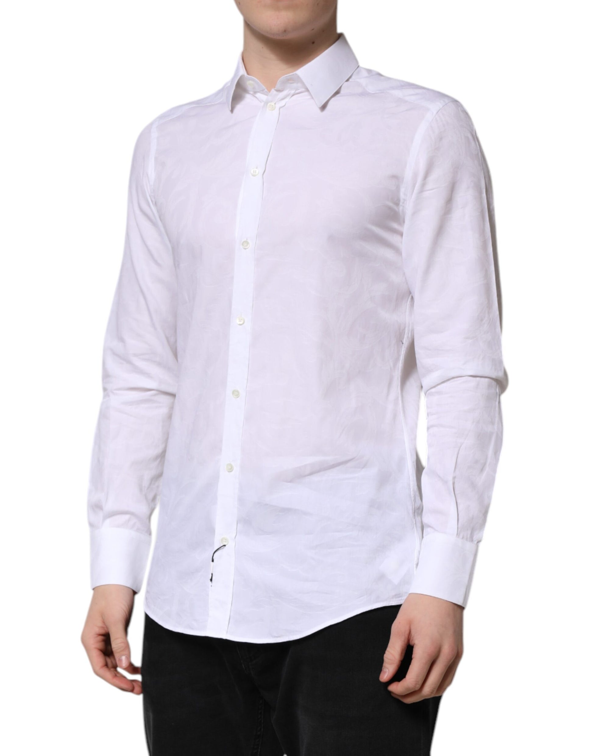 White MARTINI Cotton Long Sleeve Formal Shirt