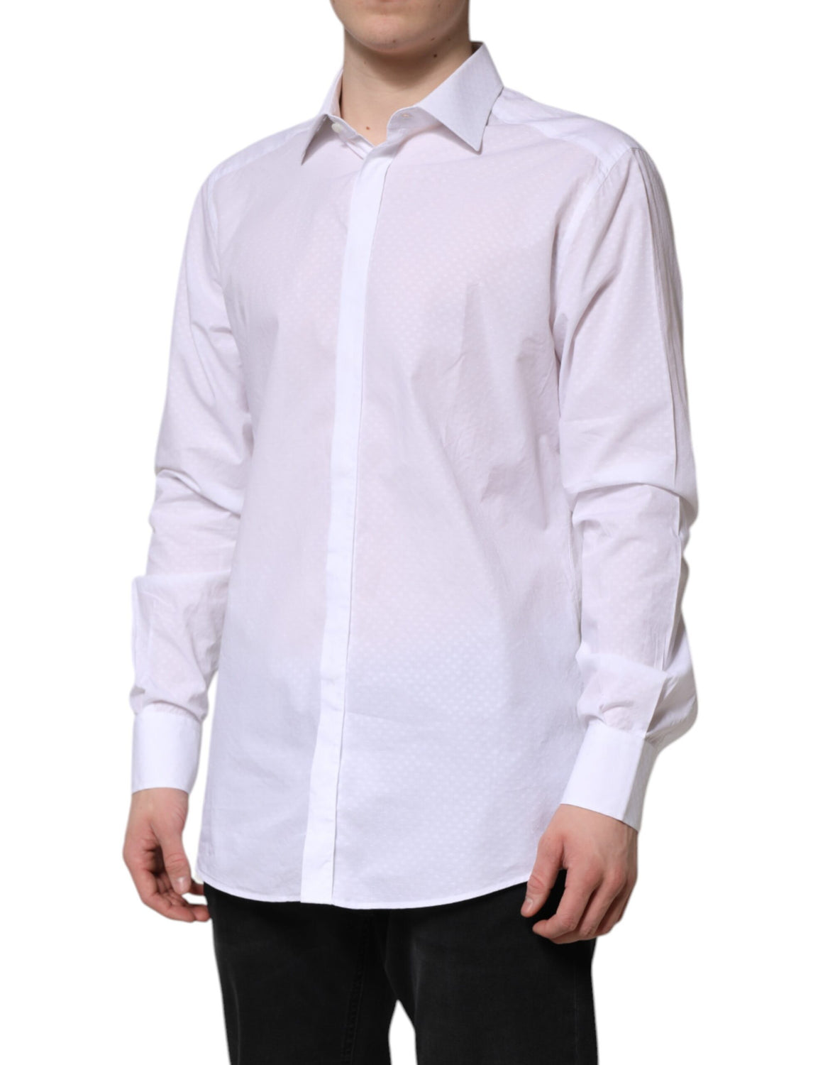 White GOLD Cotton Long Sleeves Formal Shirt