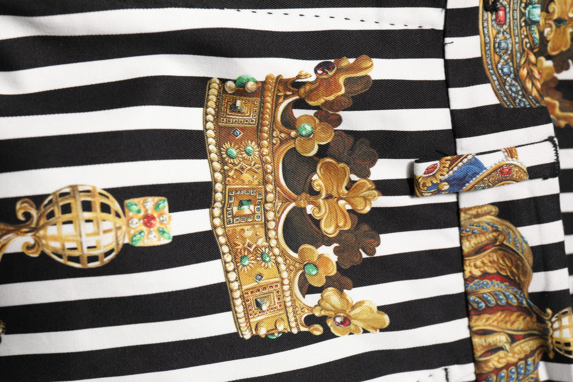 Multicolor Striped Crown Pants