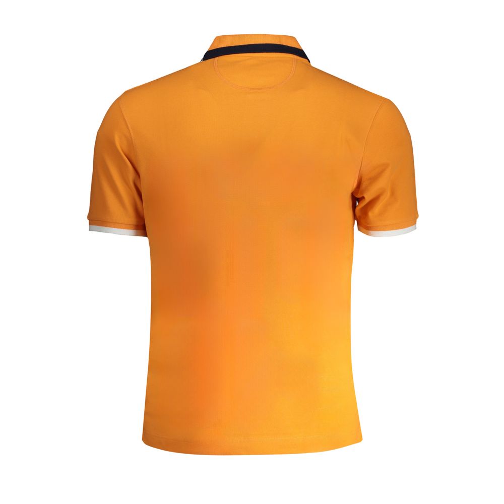 Arancione Cotton Men Polo Shirt