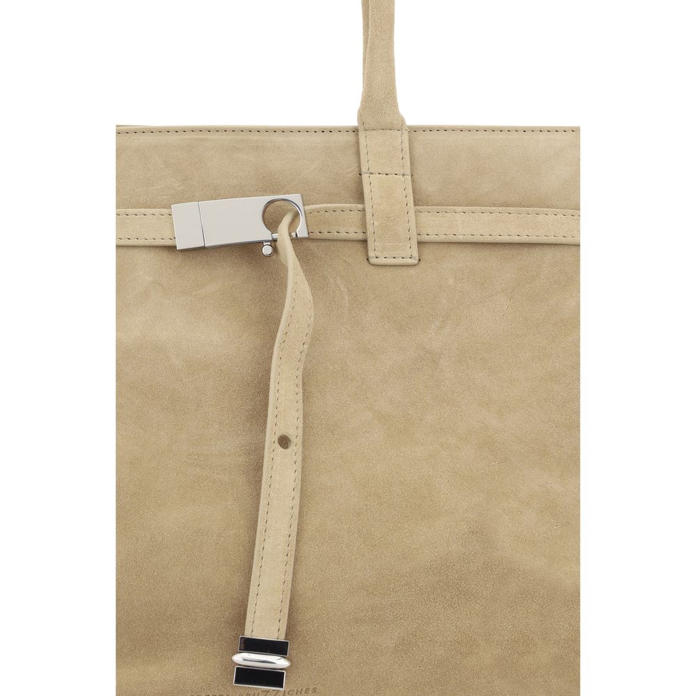 Beige Calf Leather Bos Taurus Shoulder Bag