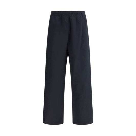 Black Cotton Casual Pants