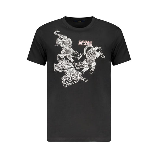 Black Cotton Men's T-Shirt