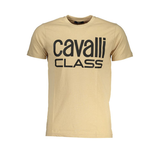 Beige Cotton Mens T-Shirt