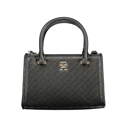 Black Polyethylene Women Handbag