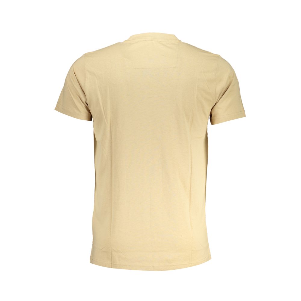Beige Cotton Men T-Shirt