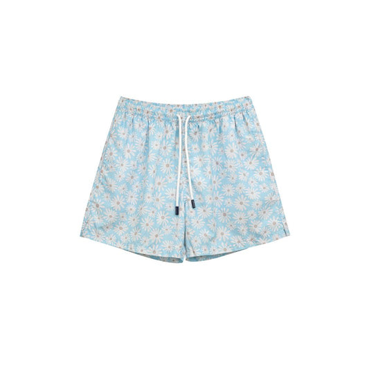 Blue Polyester Swim Short