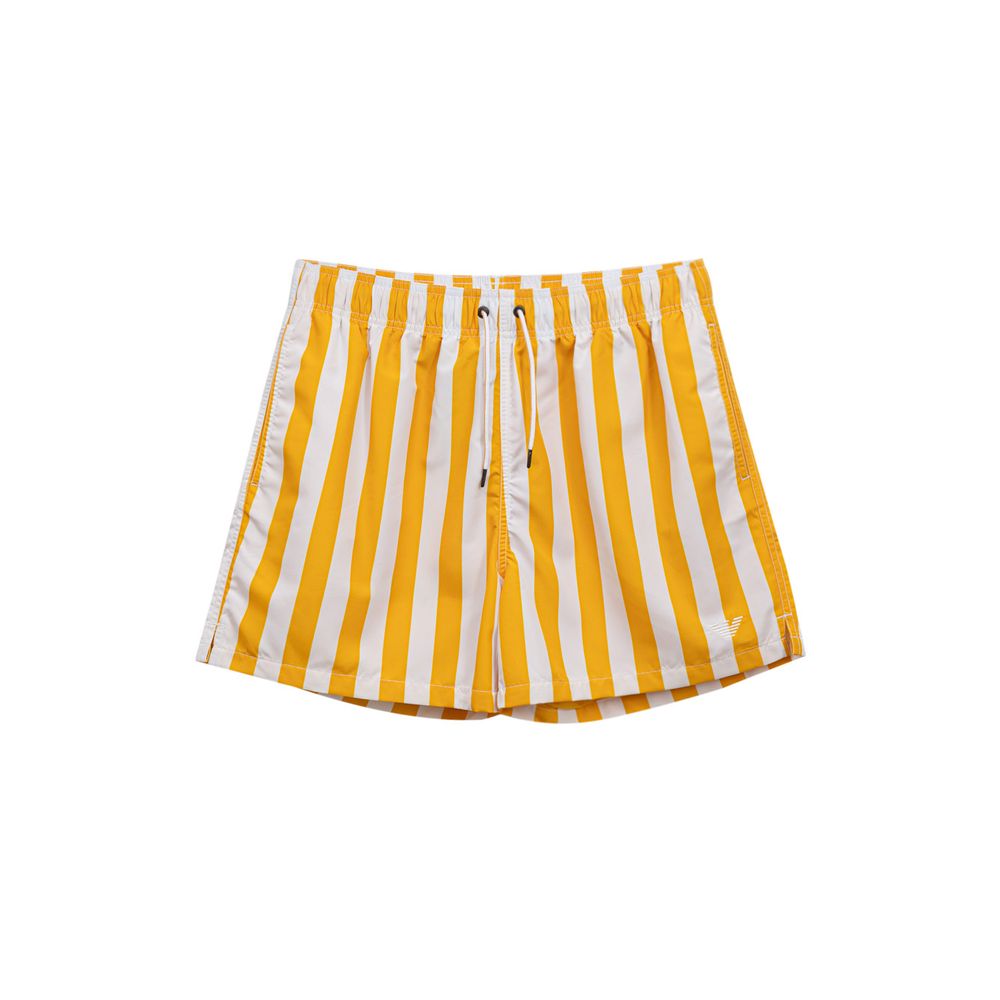 Yellow Polyester Swim Short