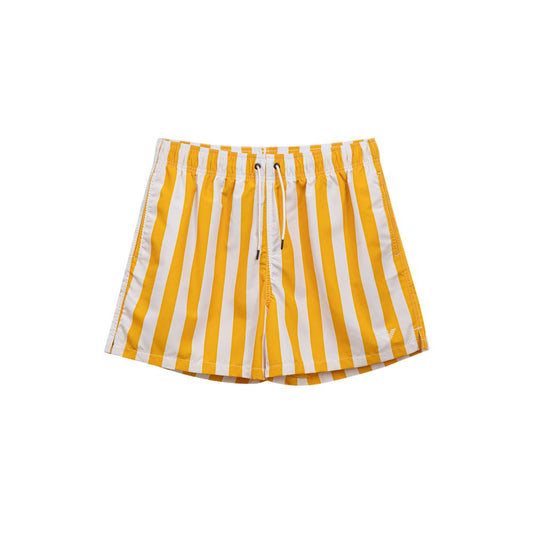 Yellow Polyester Swim Short