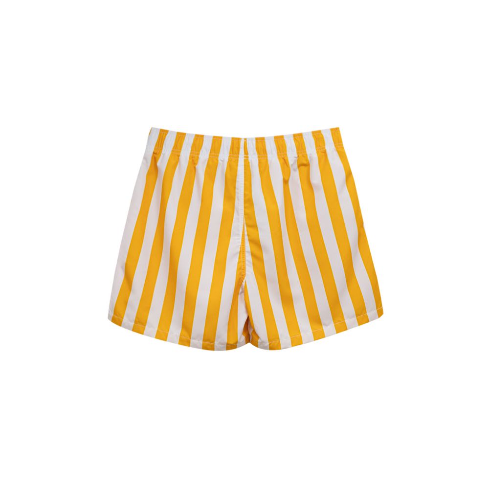 Yellow Polyester Swim Short