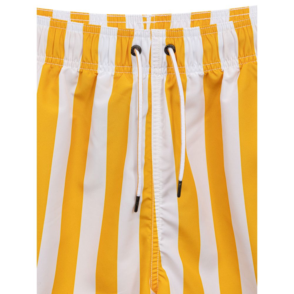 Yellow Polyester Swim Short