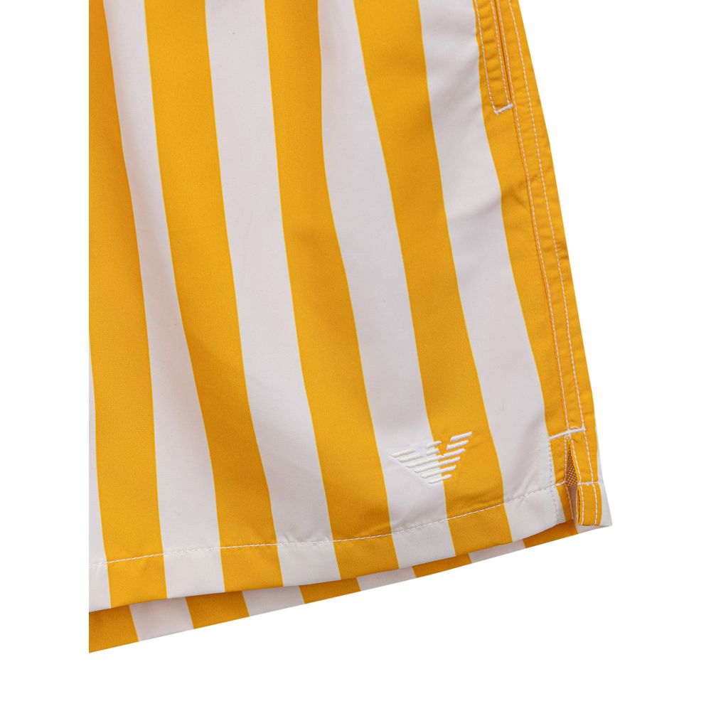 Yellow Polyester Swim Short